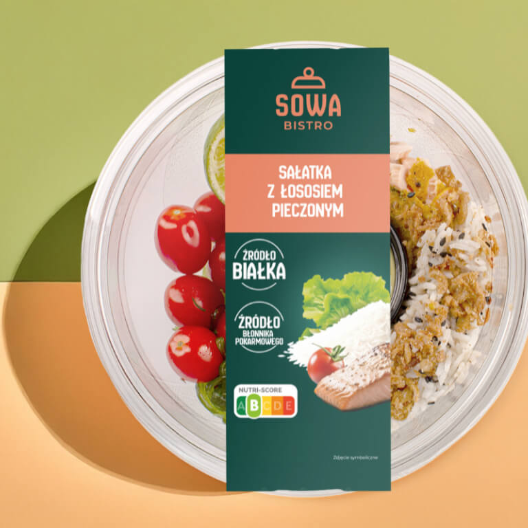 Sałatka z łososiem pieczonym - Sałatki - Sowa Bistro - Zdjęcie 1