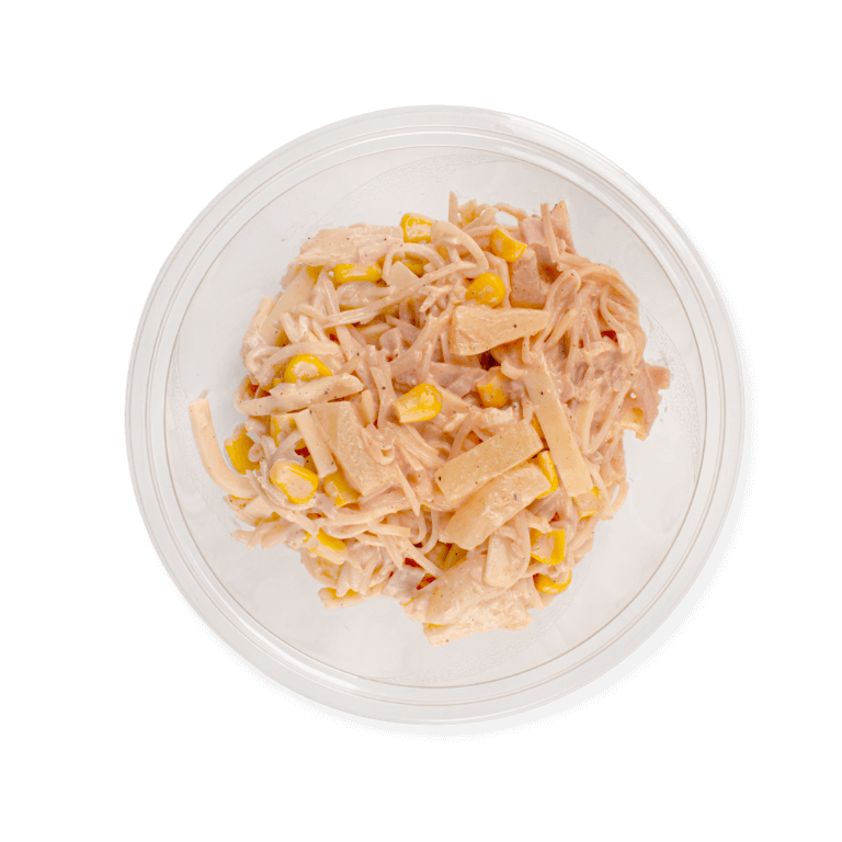 Egzotyczna sałatka z tropikalnymi smakami i świeżymi składnikami — słodycz owoców i lekkość warzyw w jednym. Doskonała na lato lub jako orzeźwiająca przekąska.