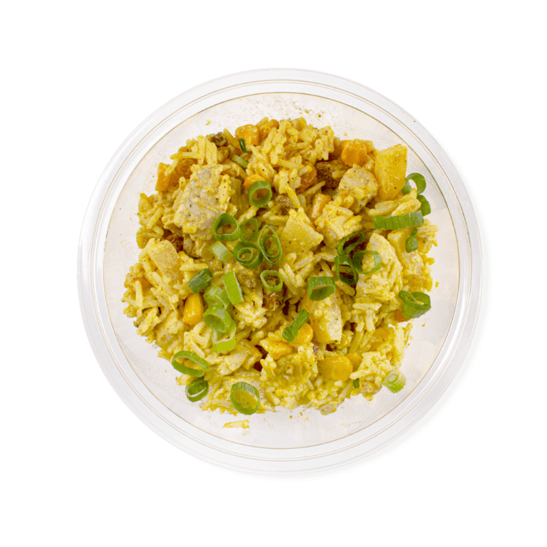 Pożywna sałatka z kurczakiem, ryżem i świeżymi dodatkami — idealna na pełnowartościowy lunch. Łączy w sobie sytość i lekkość w jednym smakowitym daniu.